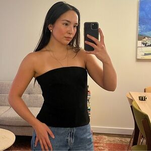 White House Black Market Elegant Black tube top